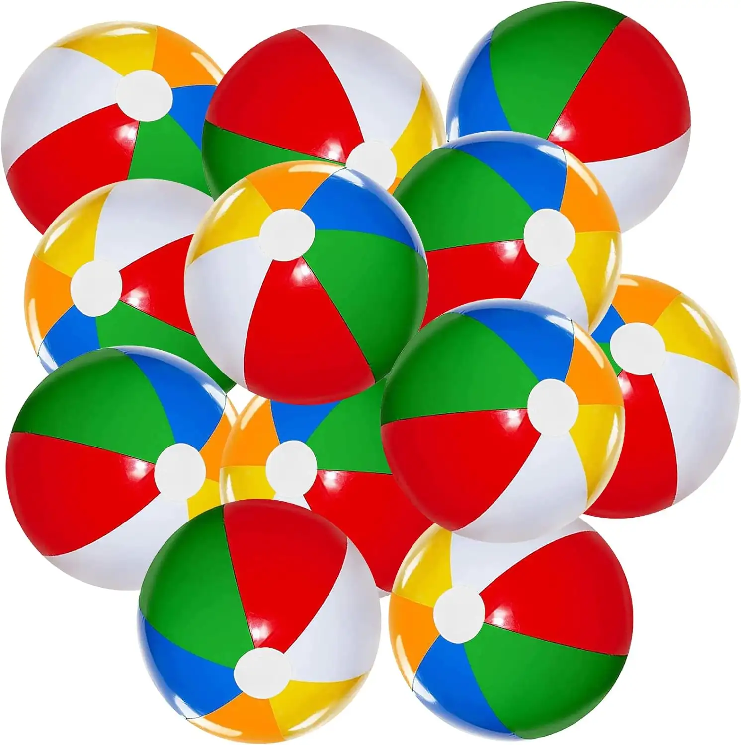 Beach Ball 12 Pack -12 inch Beach Balls for Kids - 1